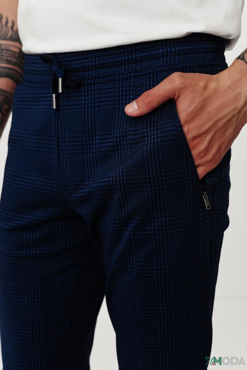 Брюки клетчатые Capobianco синие