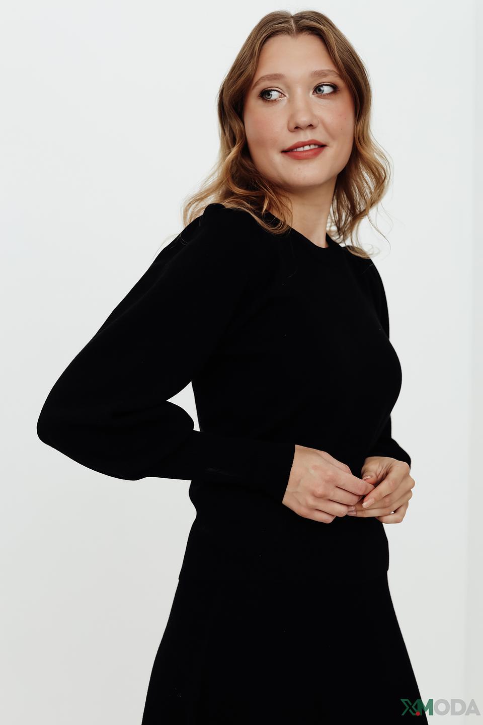 Пуловер Cinque с рукавами-фонариками чёрный