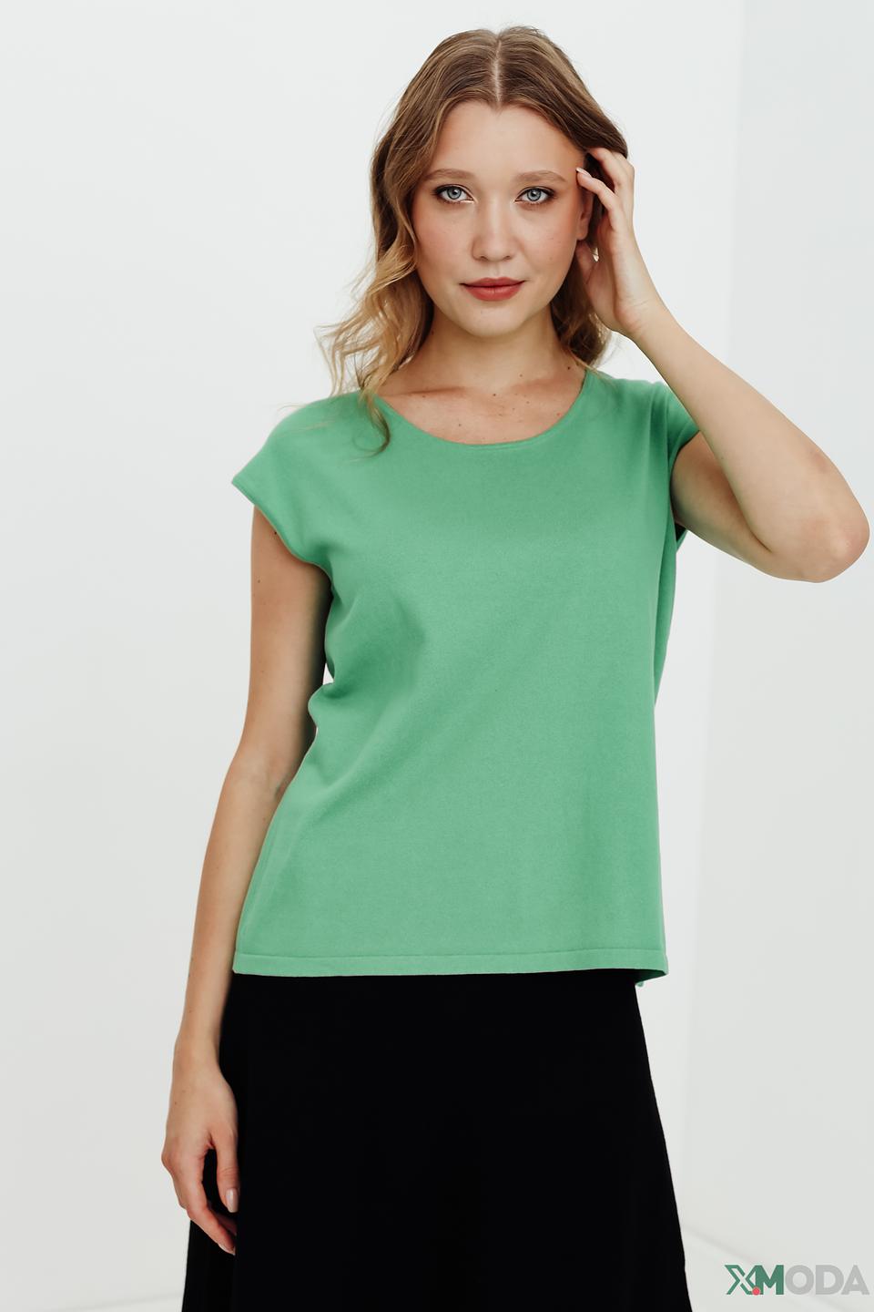 Топ Oui зелёный с рукавами