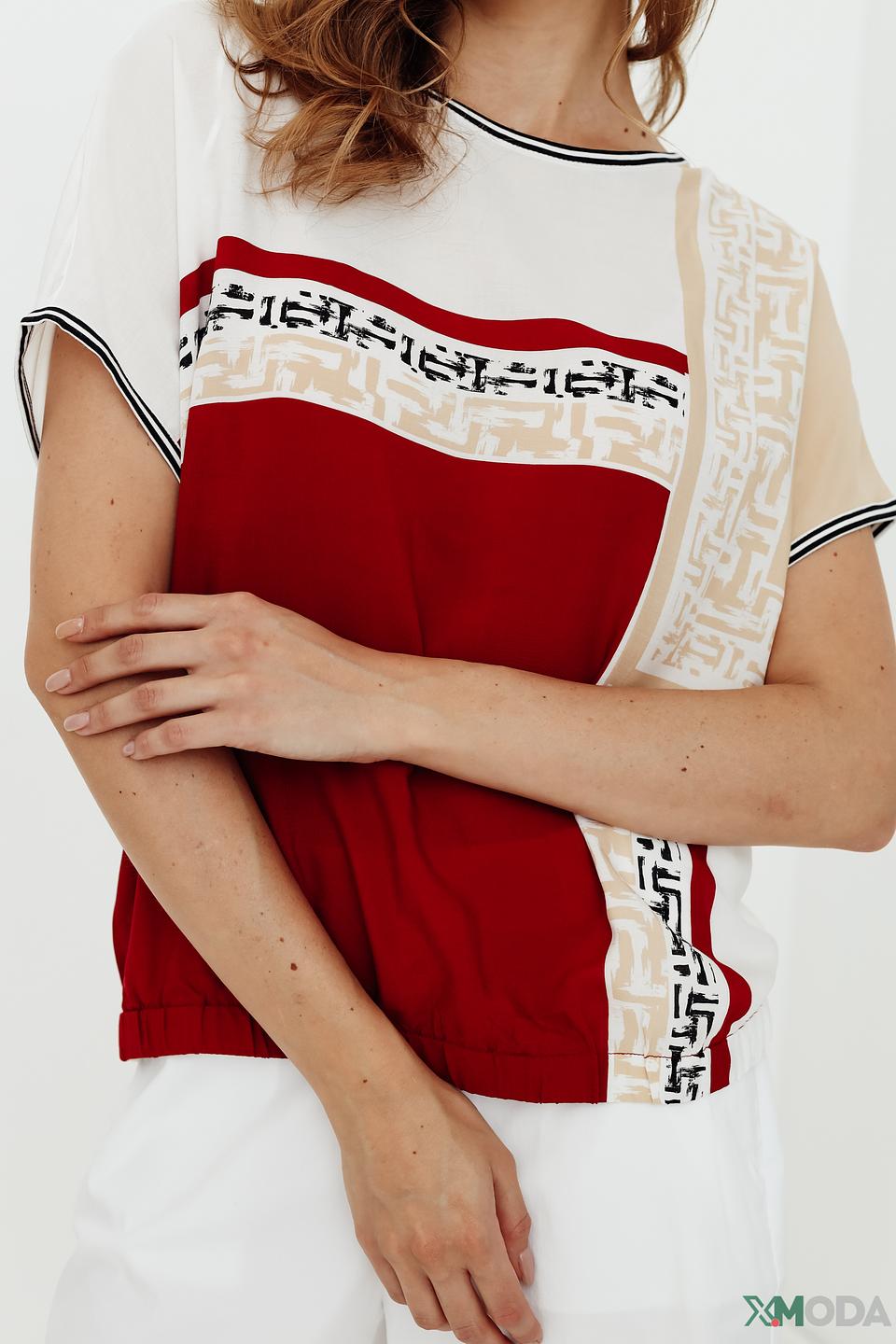 Блуза Gerry Weber с принтом красный