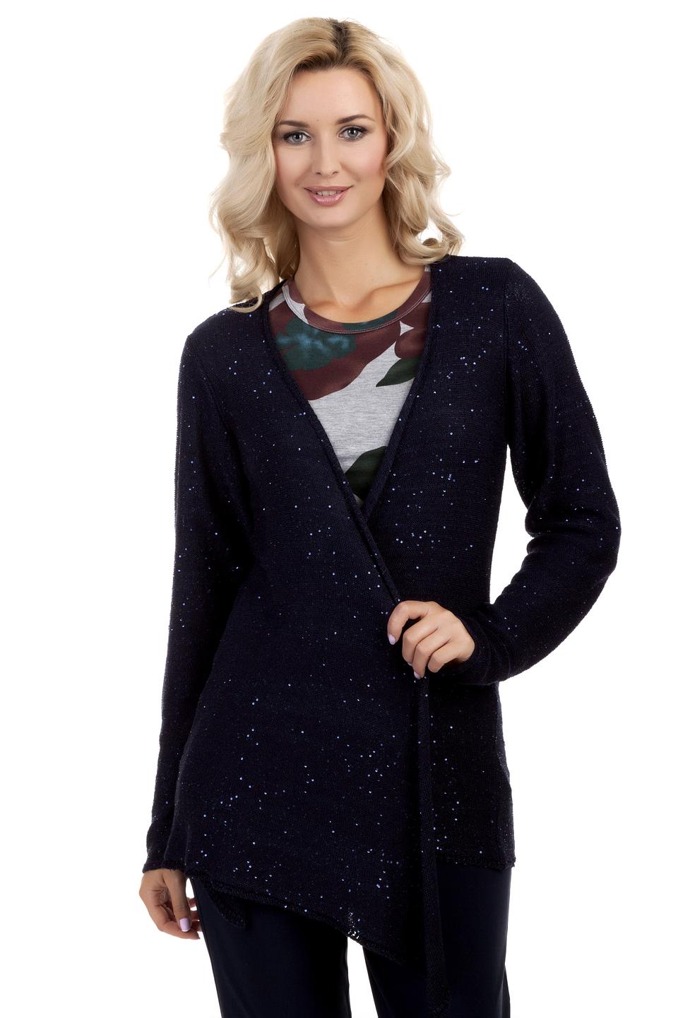 Жакет Via Appia с пайетками чёрный