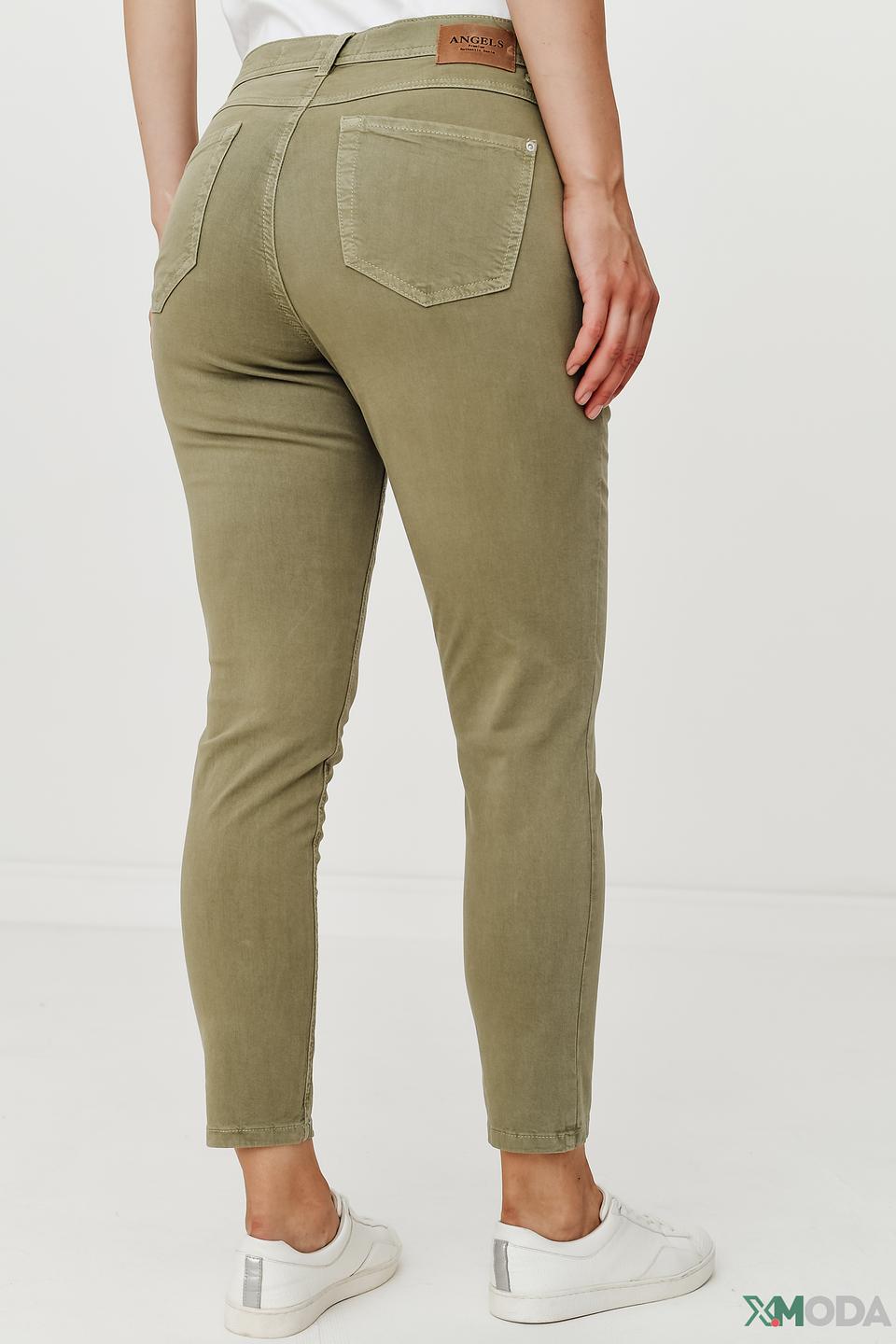 Джинсы Angels хаки с зауженным кроем