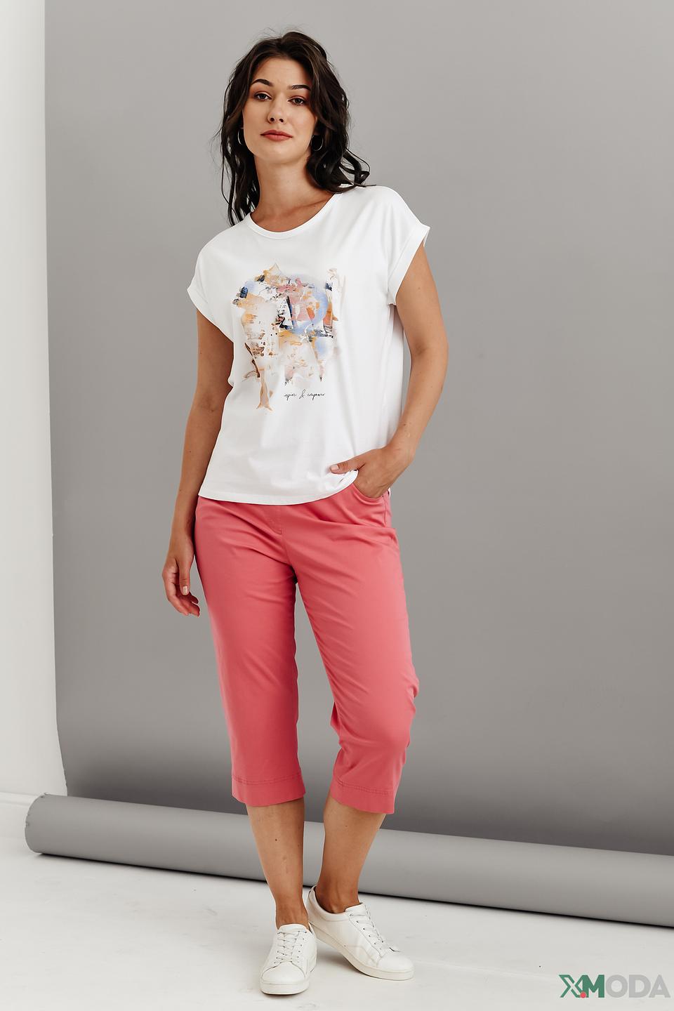 Футболка Cinque с принтом белая