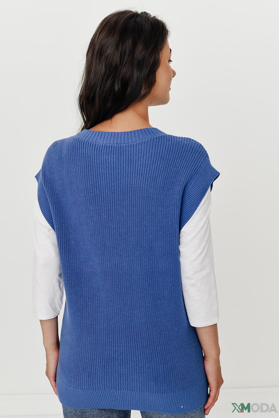 Жилет Betty and Co вязаный синий