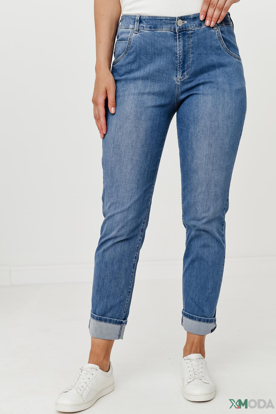 Джинсы Gardeur с манжетами голубые