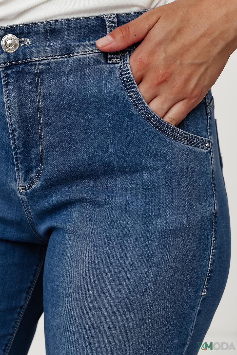 Джинсы Gardeur с манжетами голубые