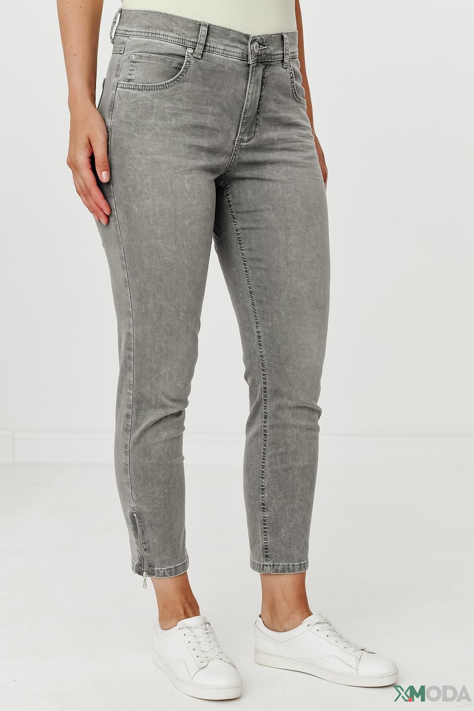 Джинсы Angels серые с молниями