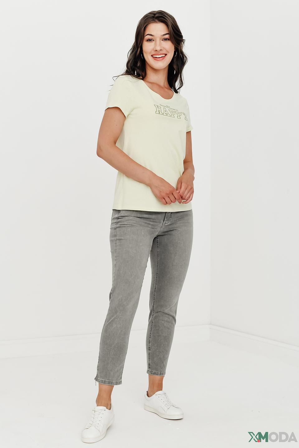 Джинсы Angels серые с молниями