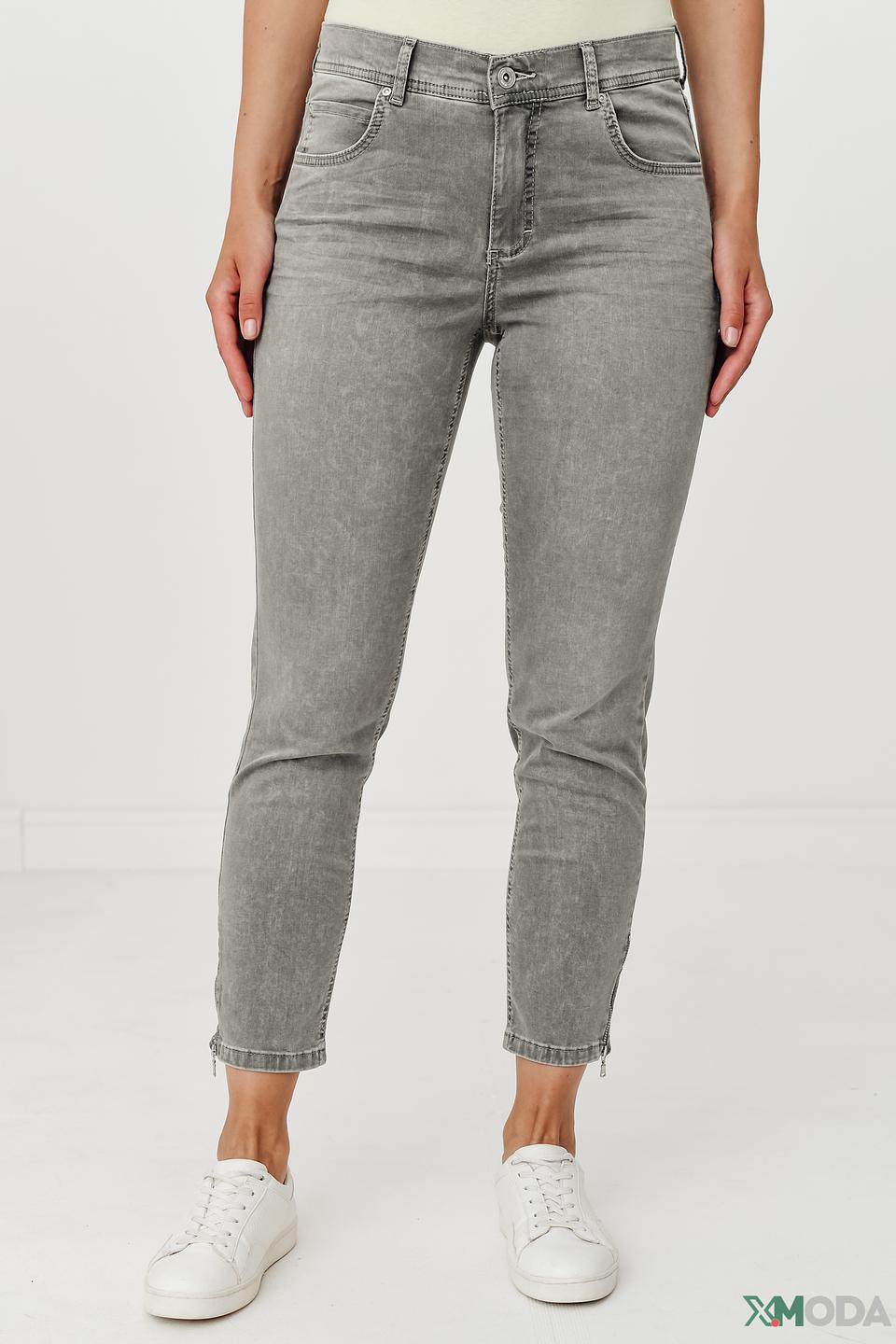 Джинсы Angels серые с молниями