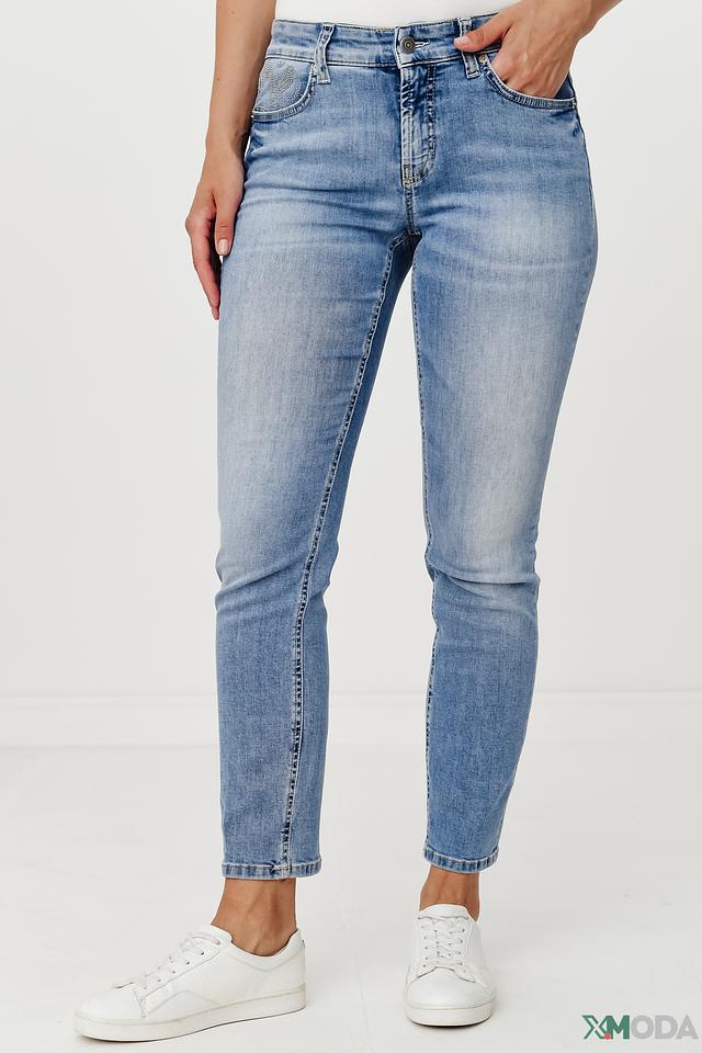 Джинсы Cambio с потертостями голубые