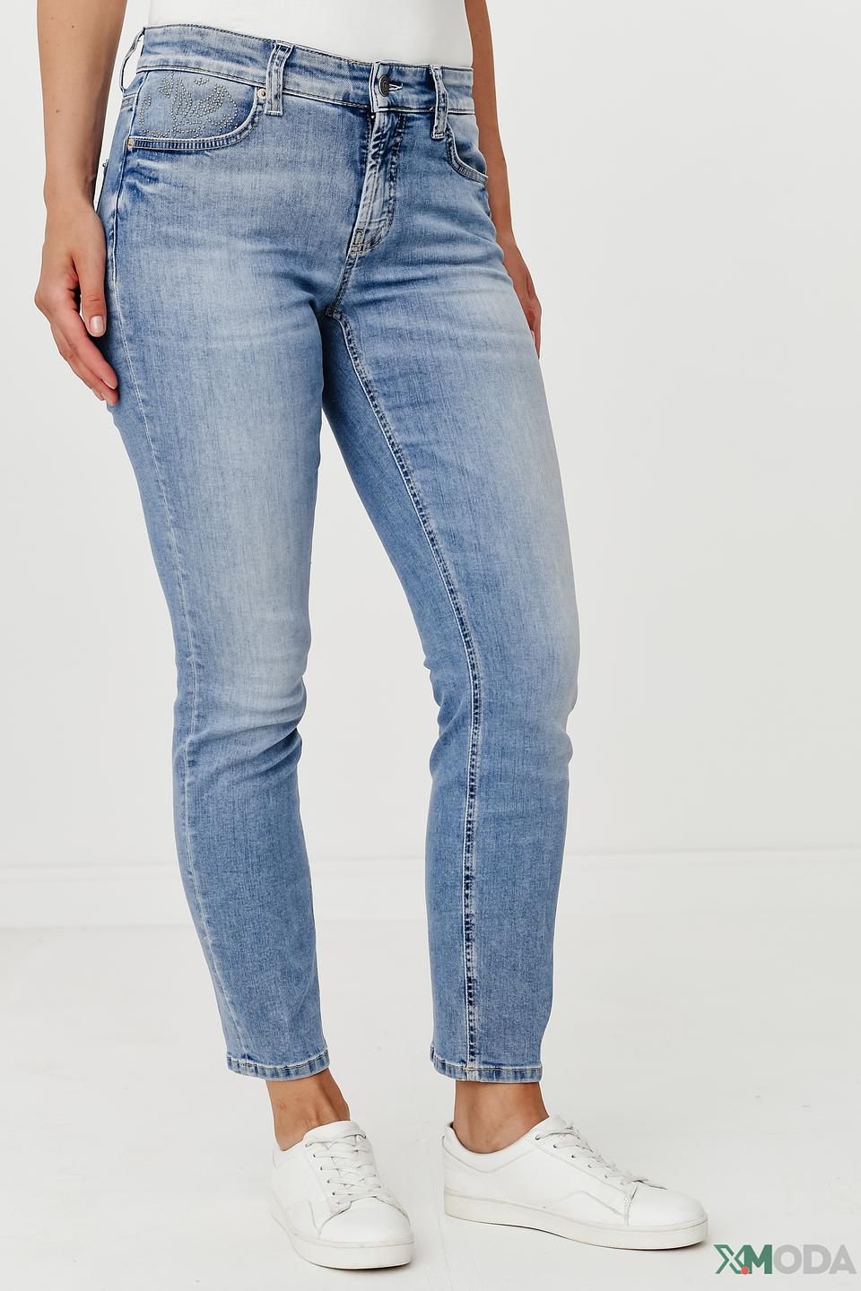 Джинсы Cambio с потертостями голубые