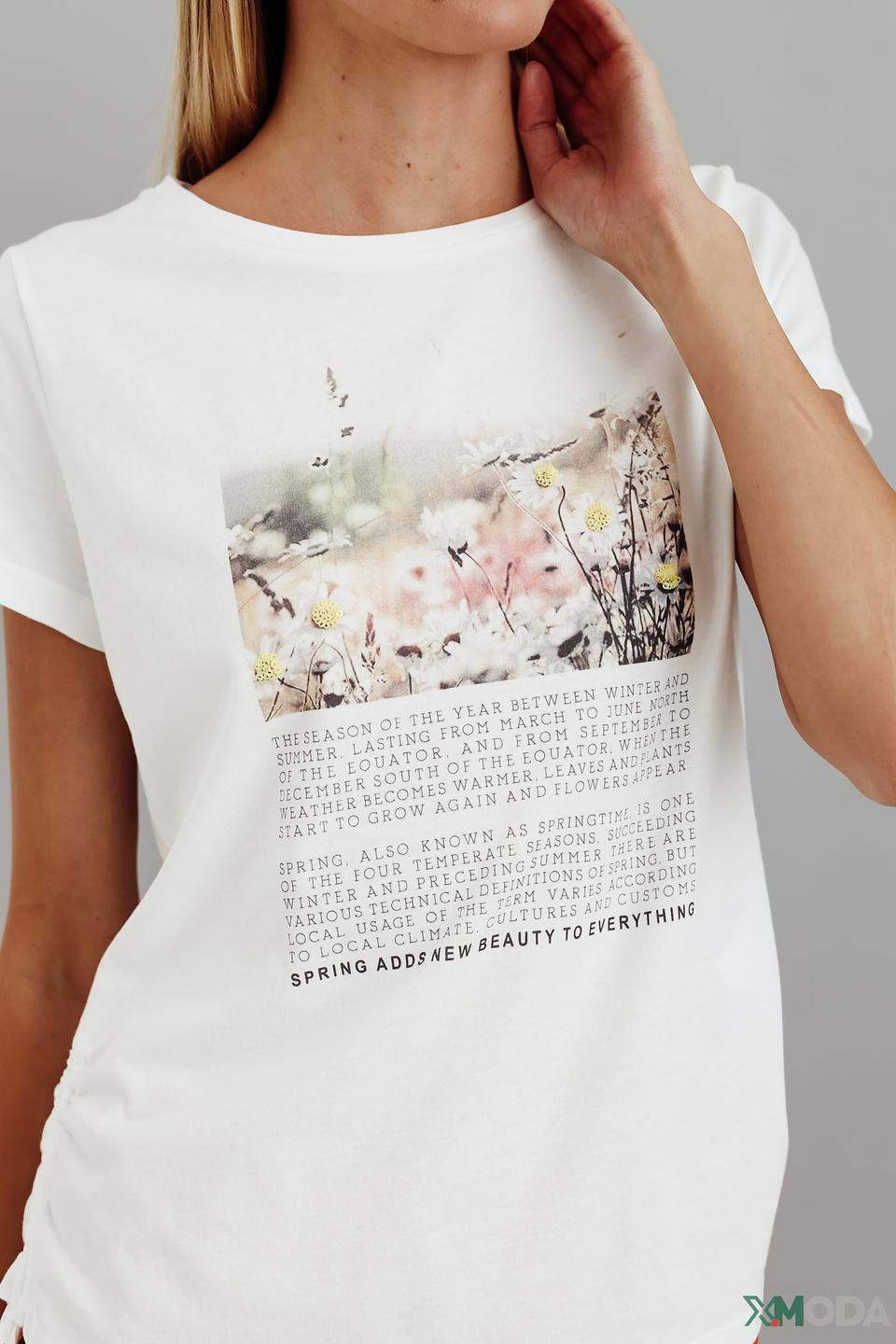 Футболка Taifun с принтом белый