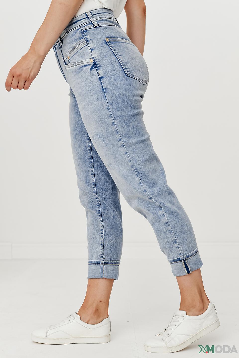 Джинсы MAC с потертостями голубые