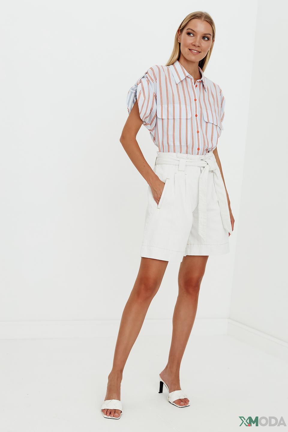 Шорты s.Oliver белые с поясом