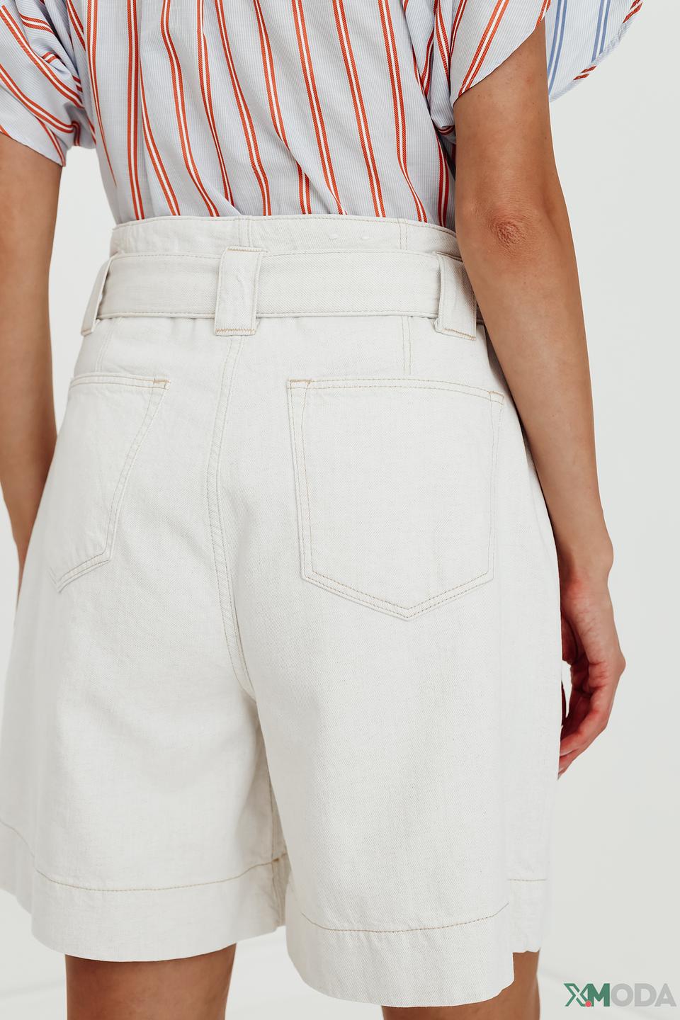 Шорты s.Oliver белые с поясом