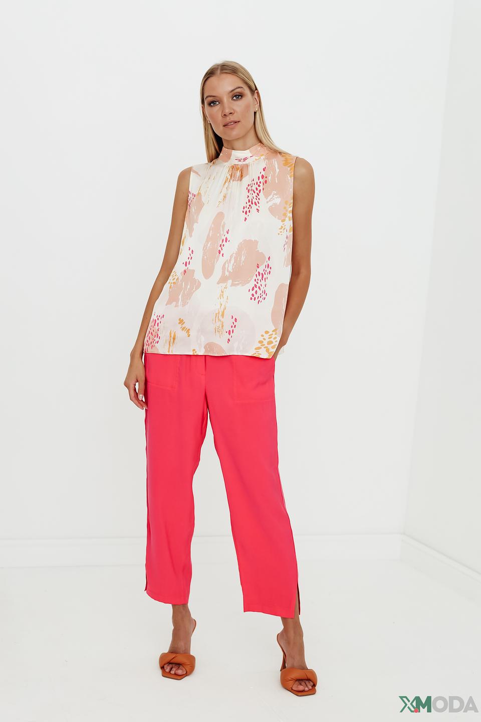 Брюки Taifun фуксия с поясом