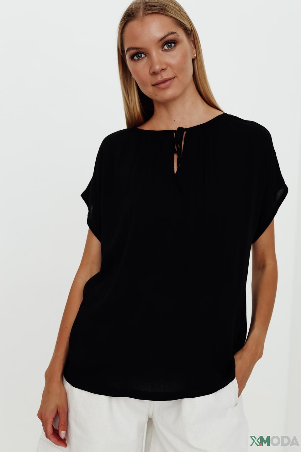 Блуза Gerry Weber чёрная с вырезом