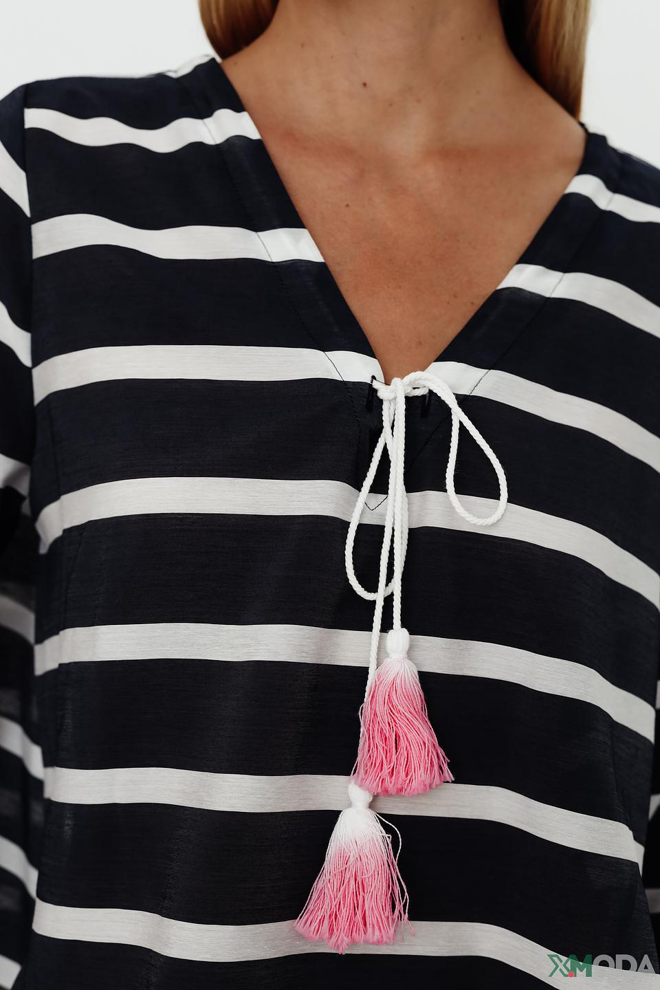 Блуза Tuzzi в полоску с кисточками
