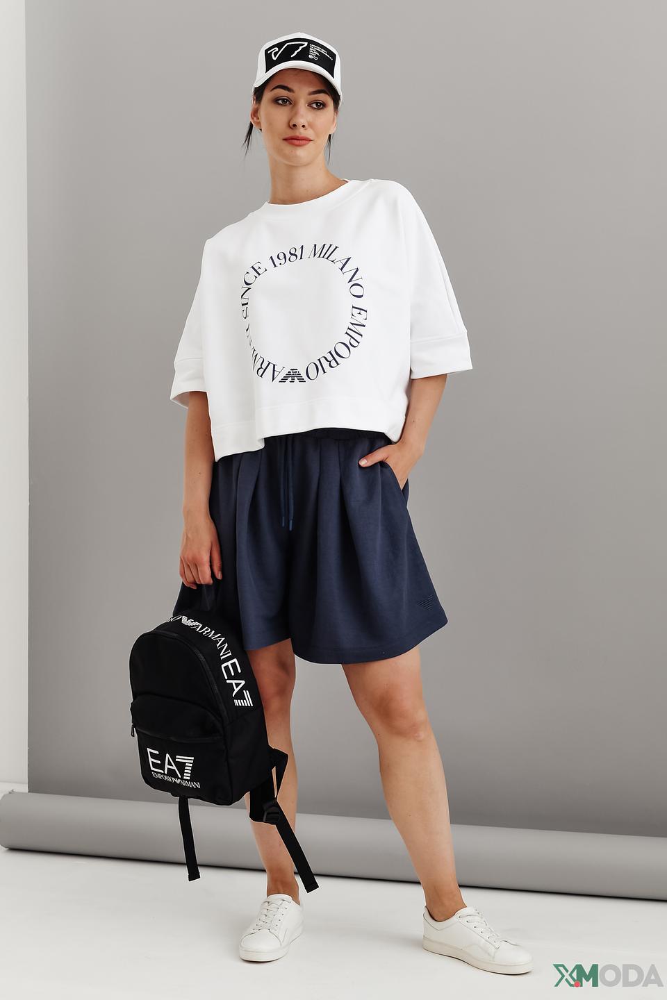 Шорты Emporio Armani синие с завязками