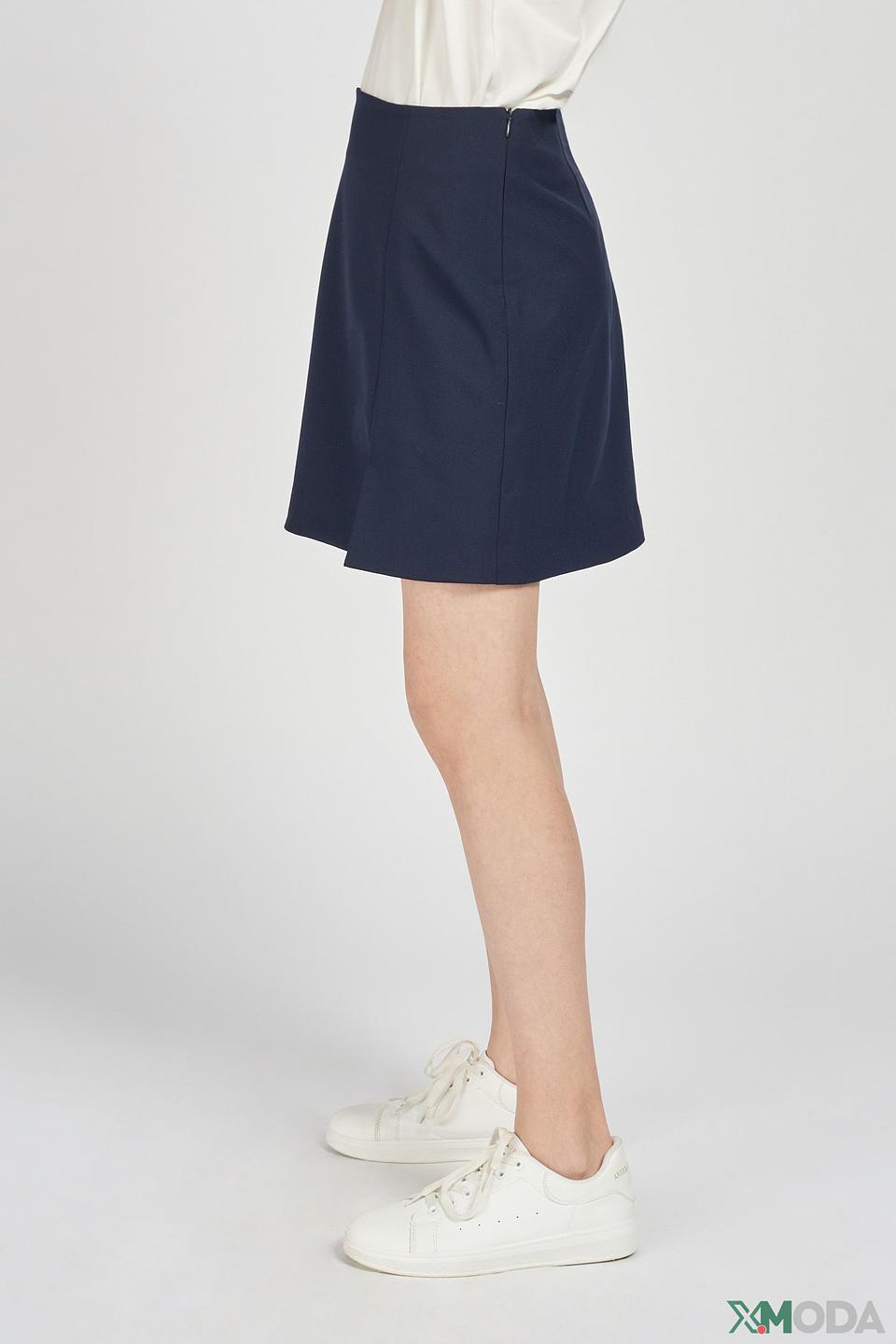 Юбка Choupette тёмно-синяя с разрезом