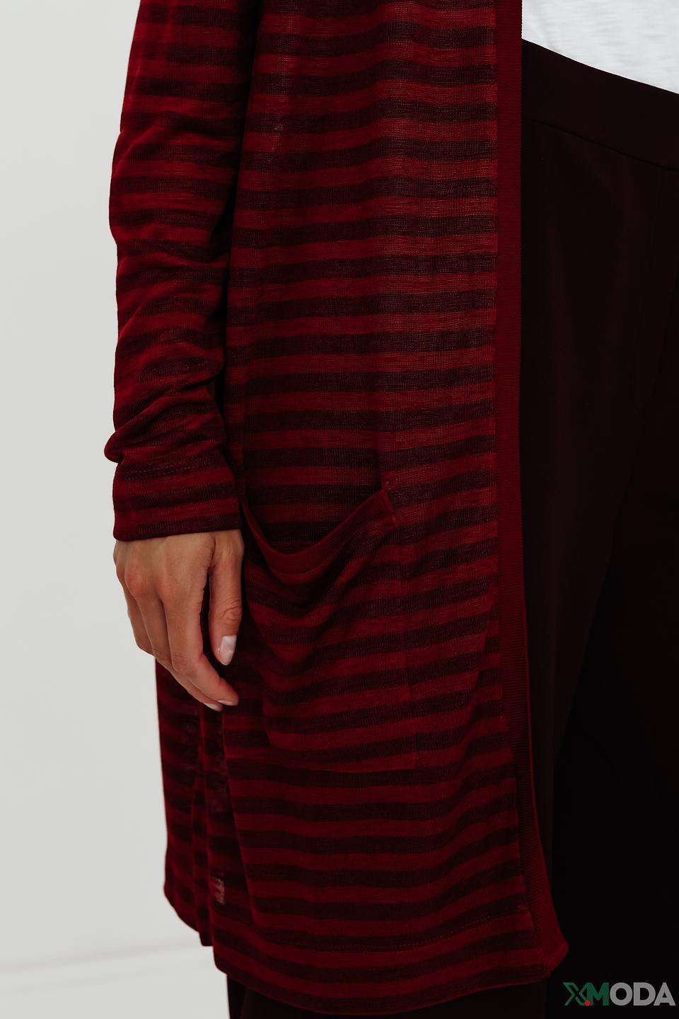 Кардиган Gerry Weber в полоску бордовый