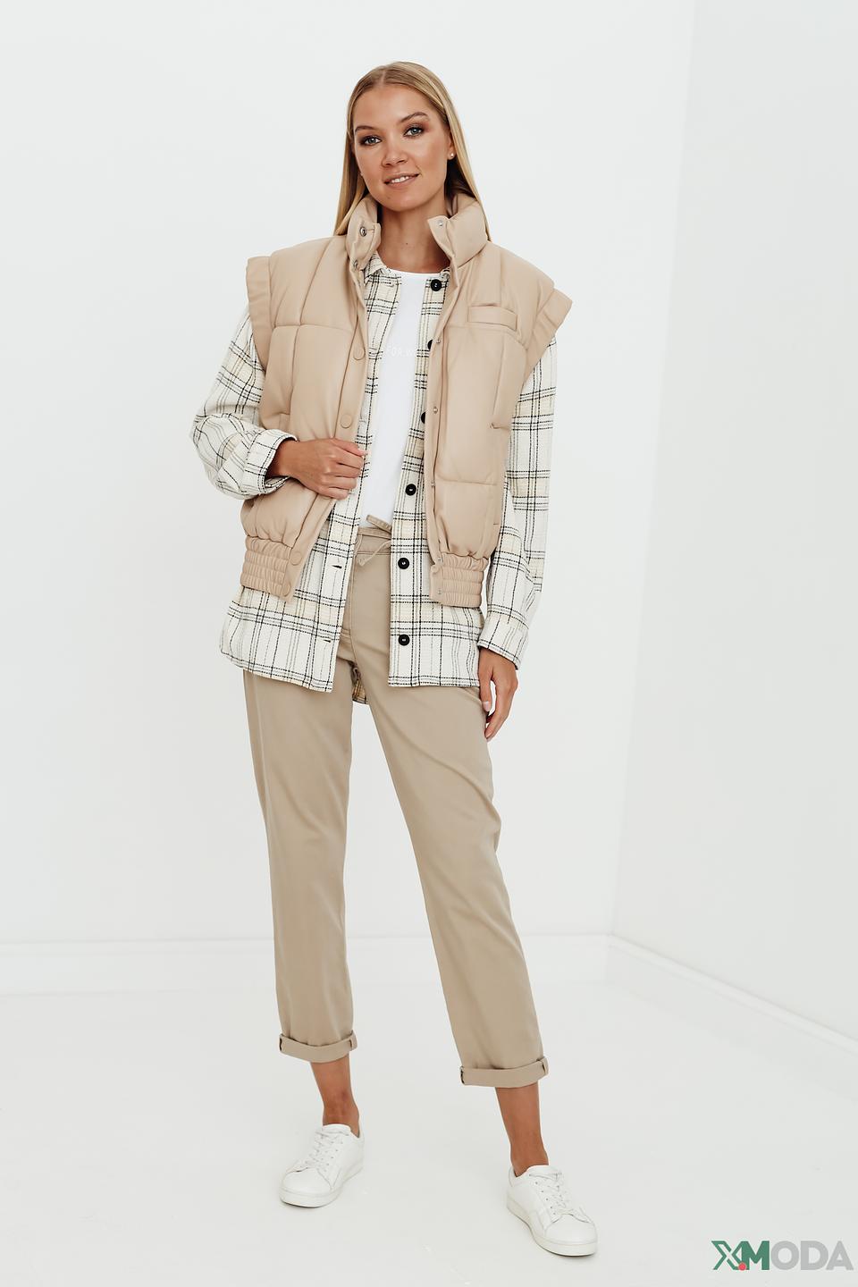 Рубашка Gerry Weber в клетку бежевая