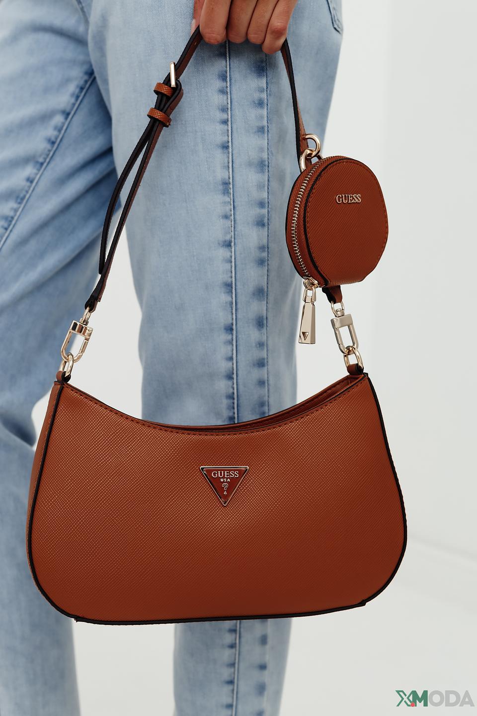 Сумка Guess коричневая с кошельком