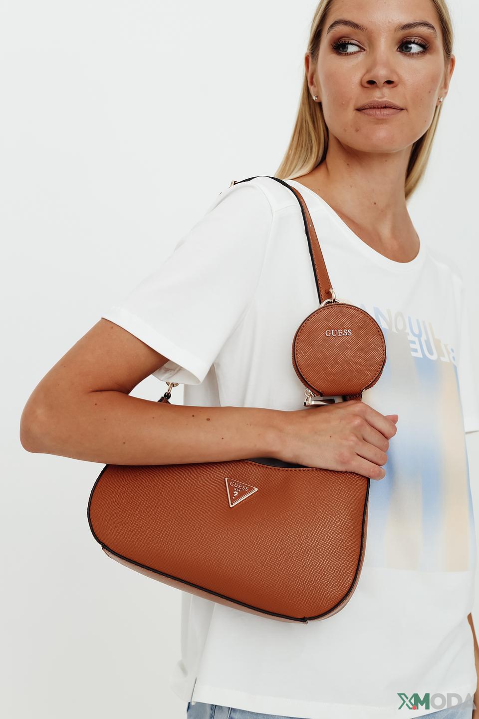 Сумка Guess коричневая с кошельком
