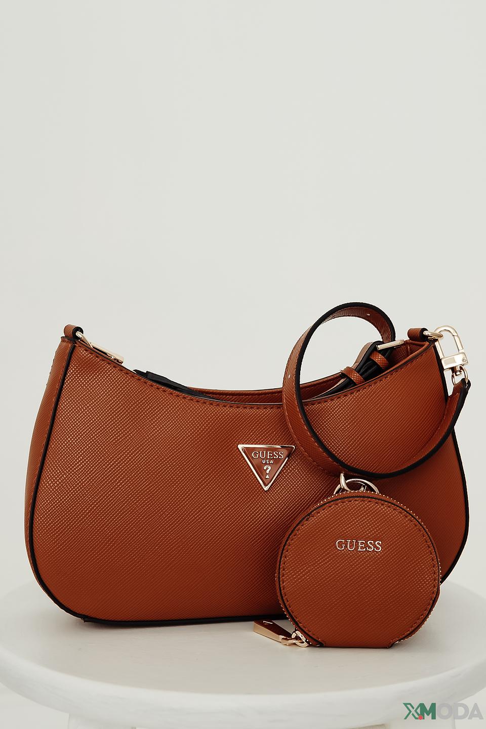 Сумка Guess коричневая с кошельком
