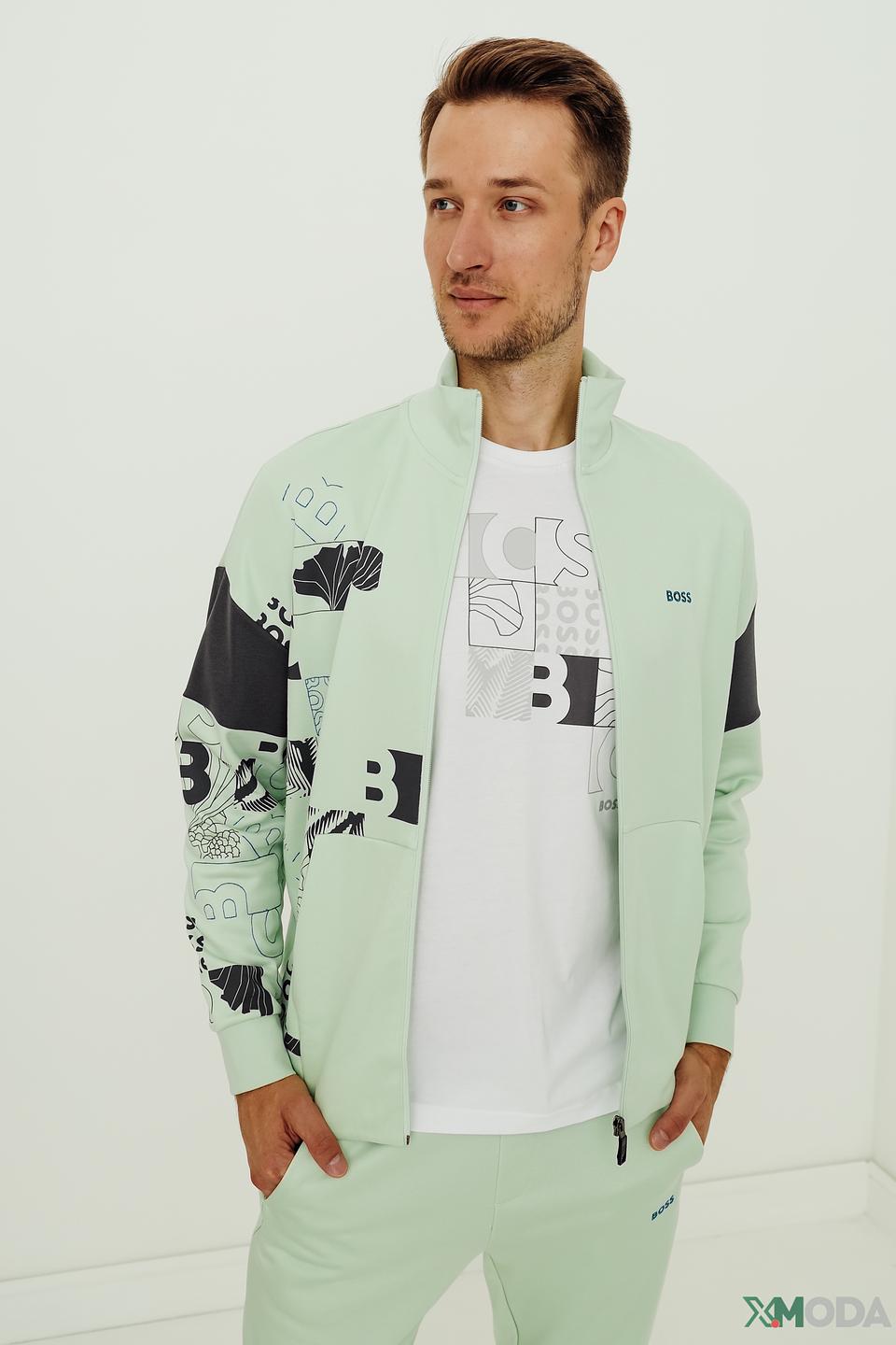 Кардиган Boss Athleisure с принтом лайм