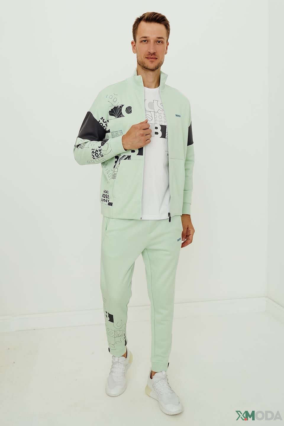 Кардиган Boss Athleisure с принтом лайм