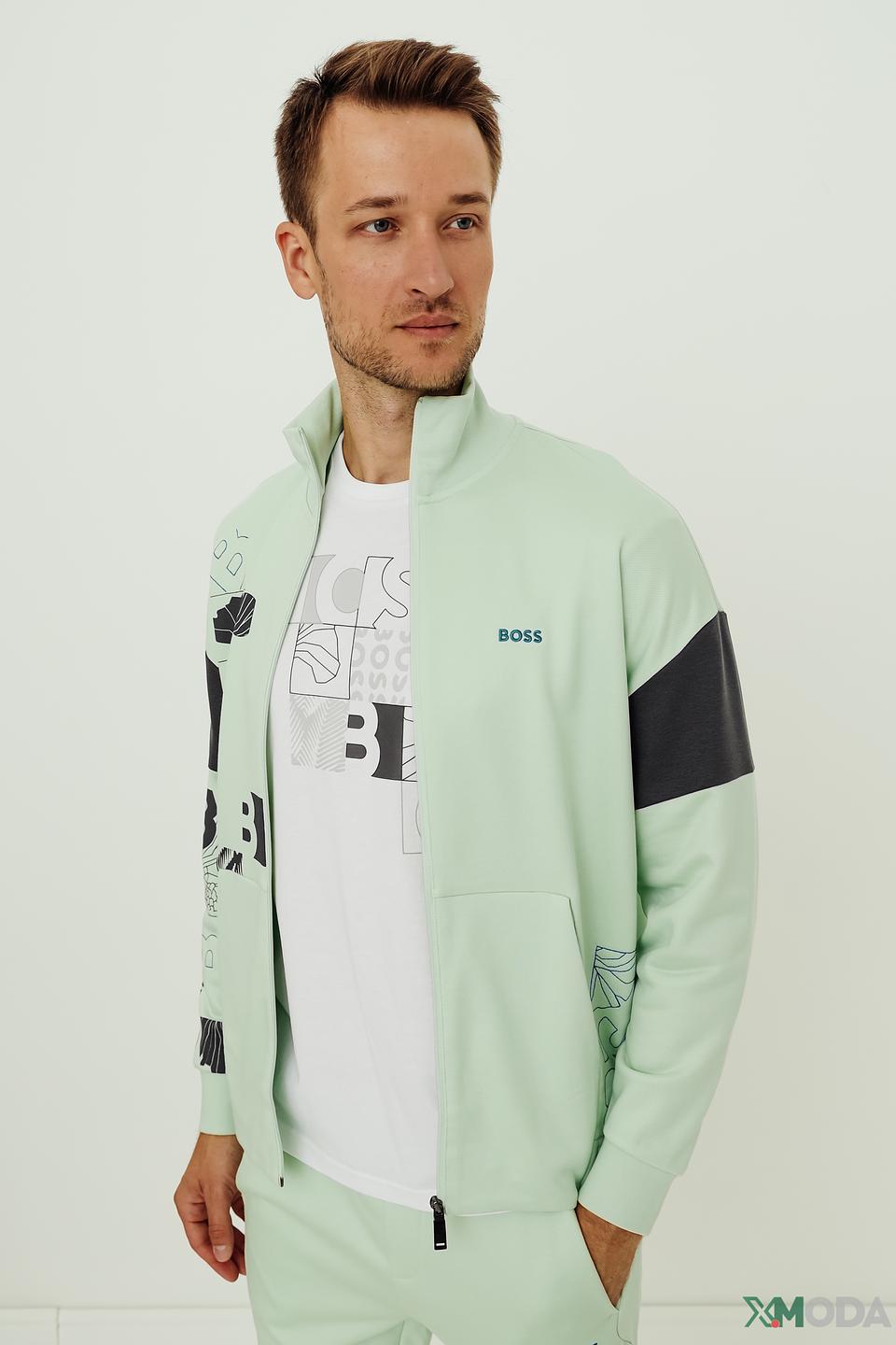 Кардиган Boss Athleisure с принтом лайм