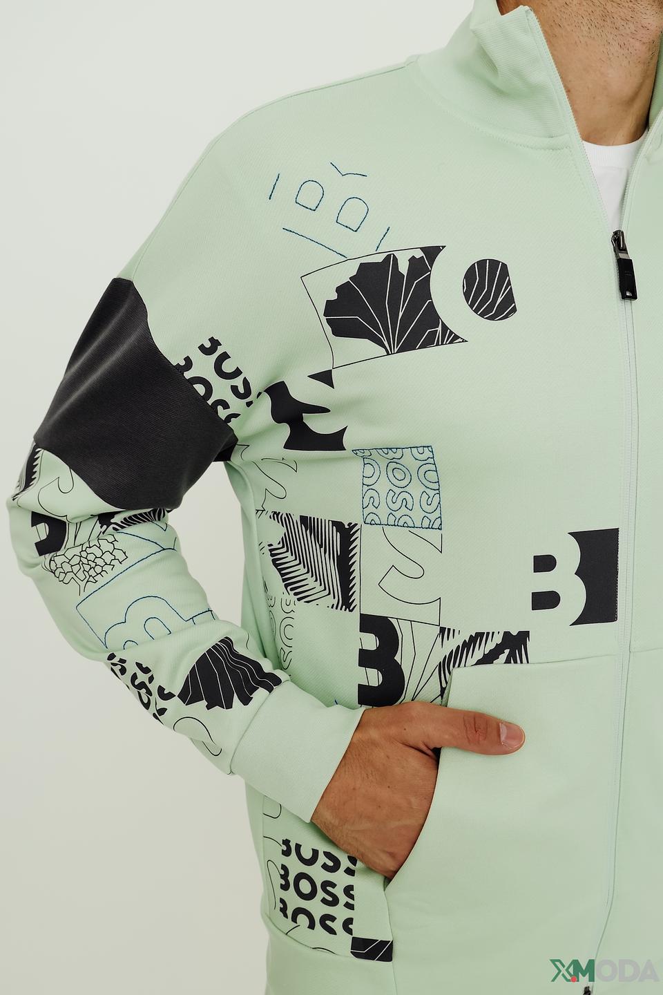 Кардиган Boss Athleisure с принтом лайм