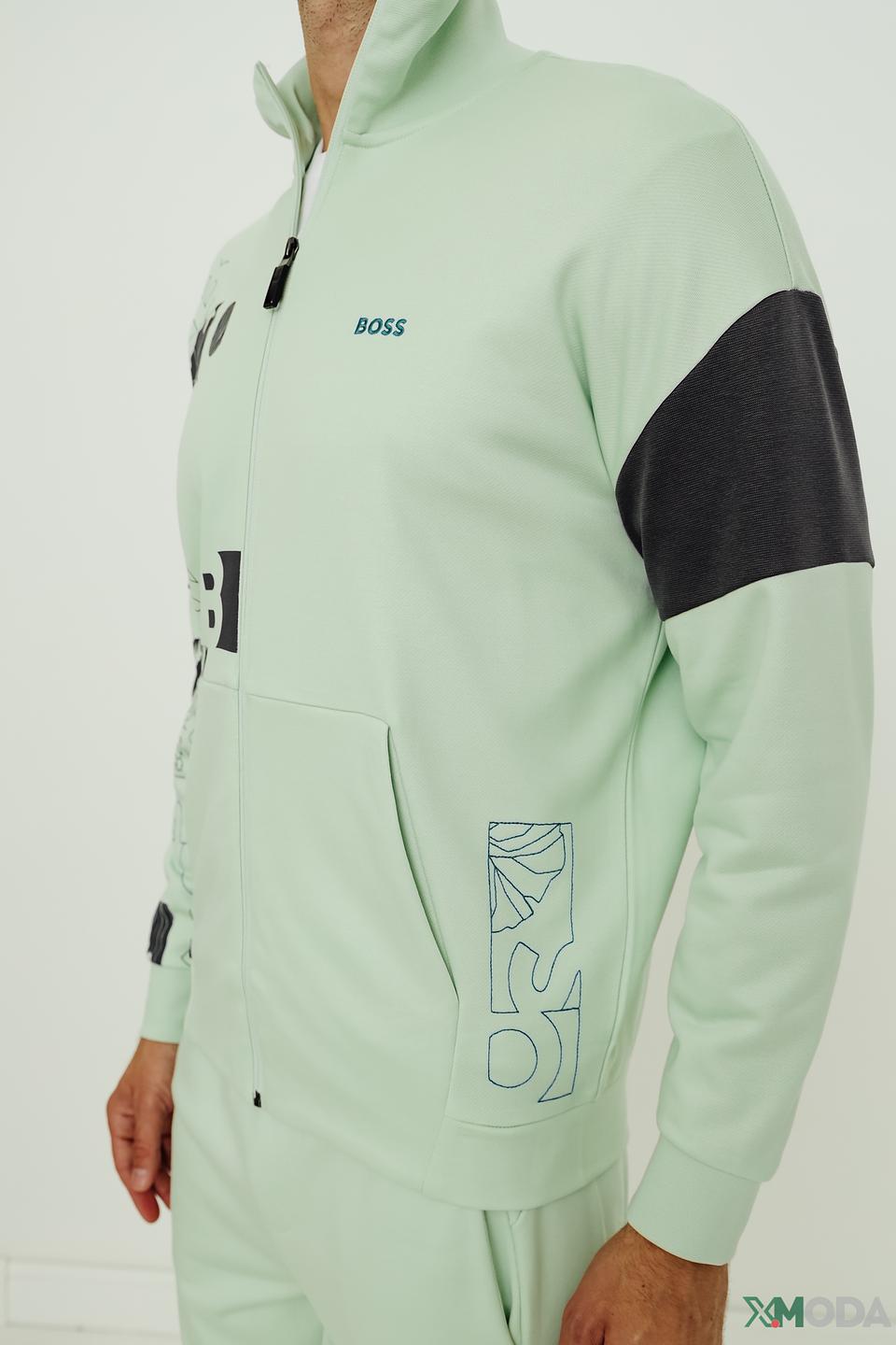 Кардиган Boss Athleisure с принтом лайм