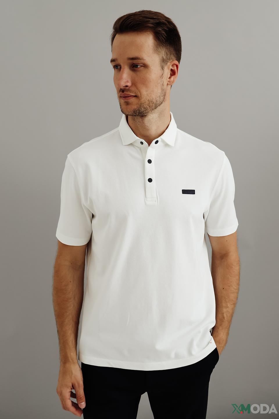 Поло Bugatti белый