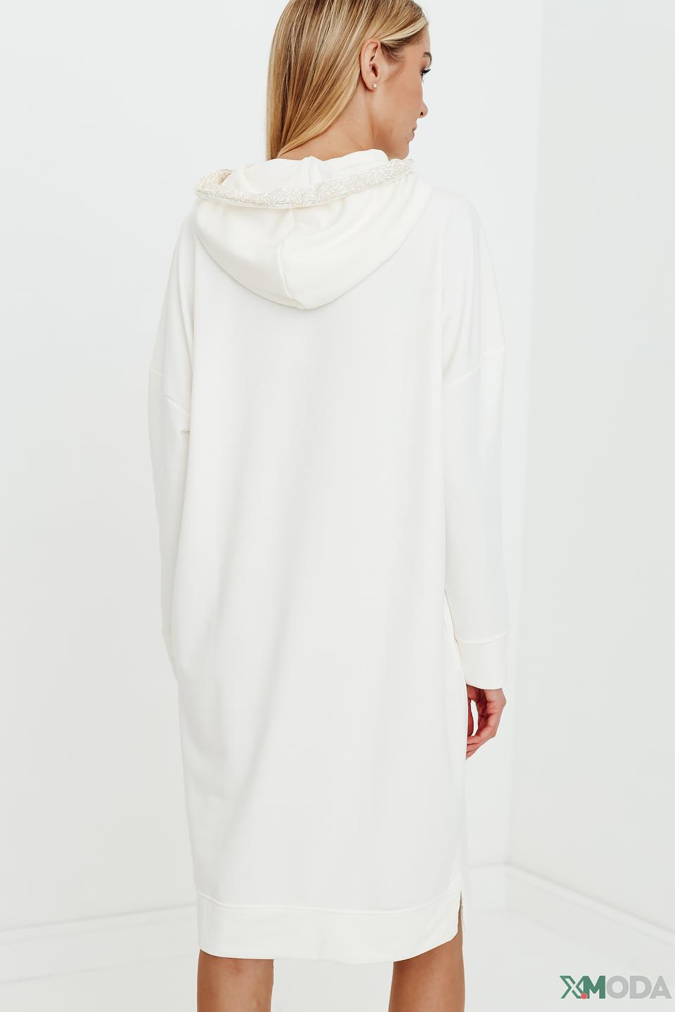 Платье Bugatti с капюшоном белое