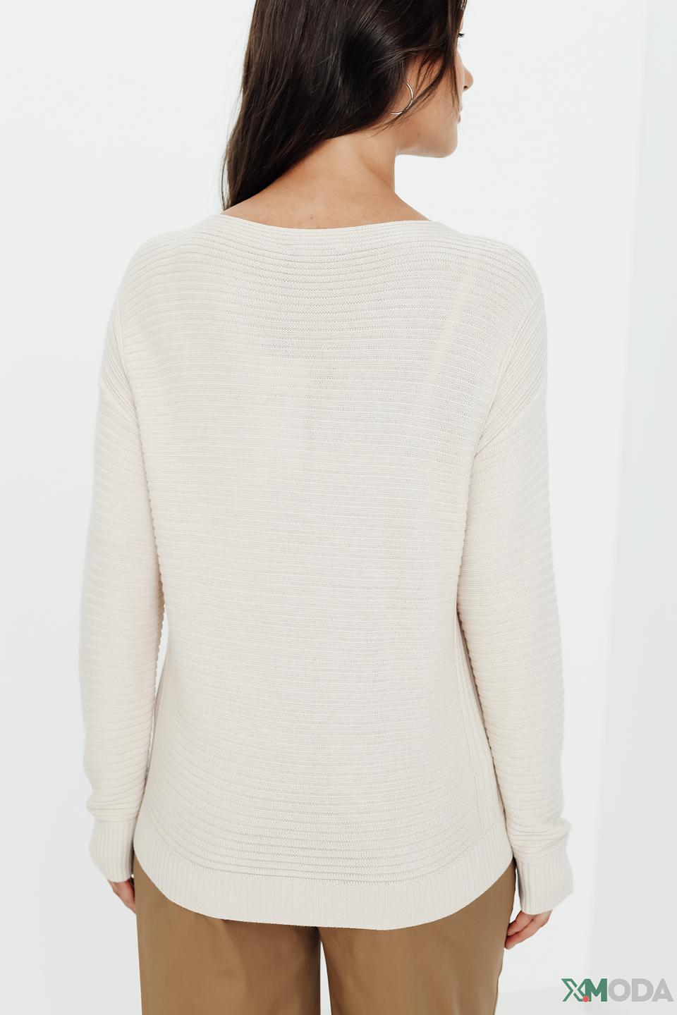 Пуловер Olsen бежевый с карманом