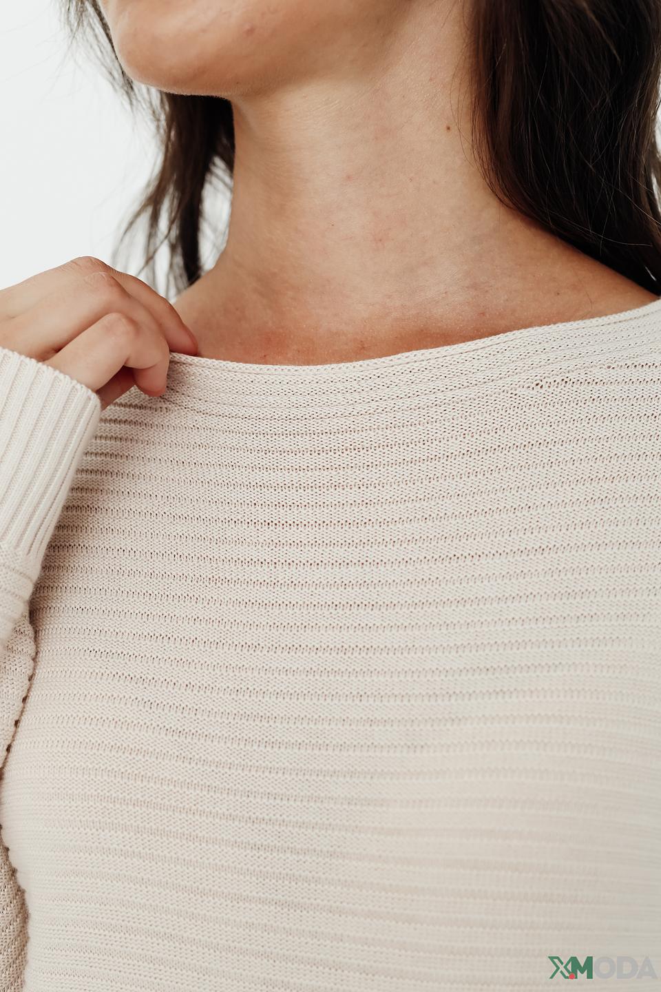 Пуловер Olsen бежевый с карманом