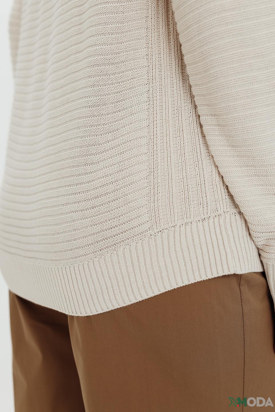 Пуловер Olsen бежевый с карманом