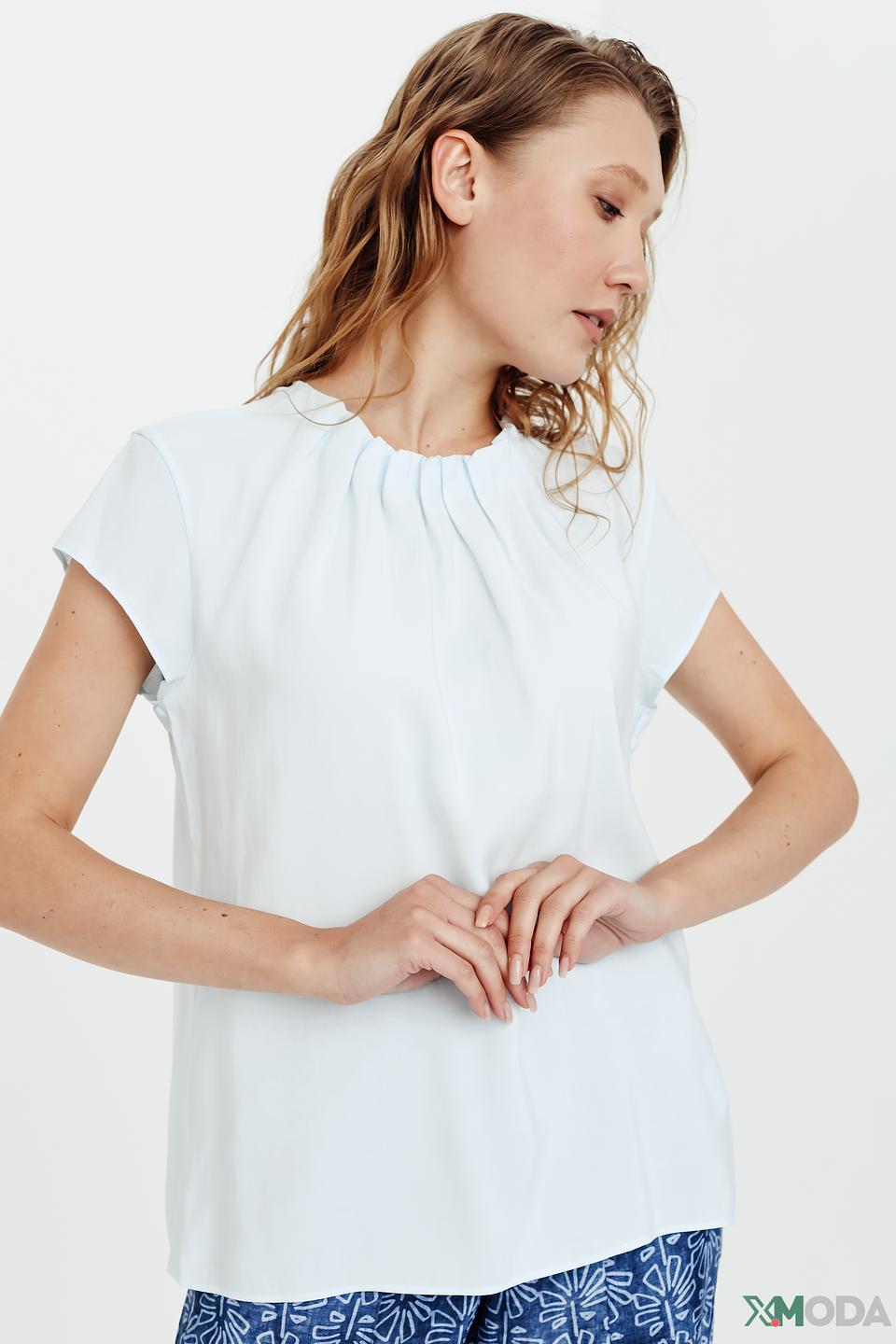 Блуза Taifun с рюшами белая