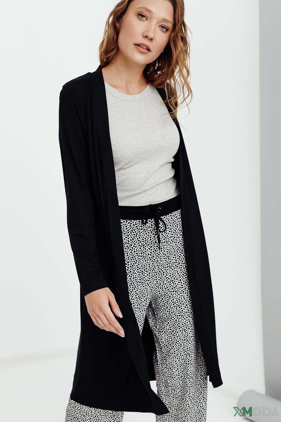 Кардиган Olsen черный длинный