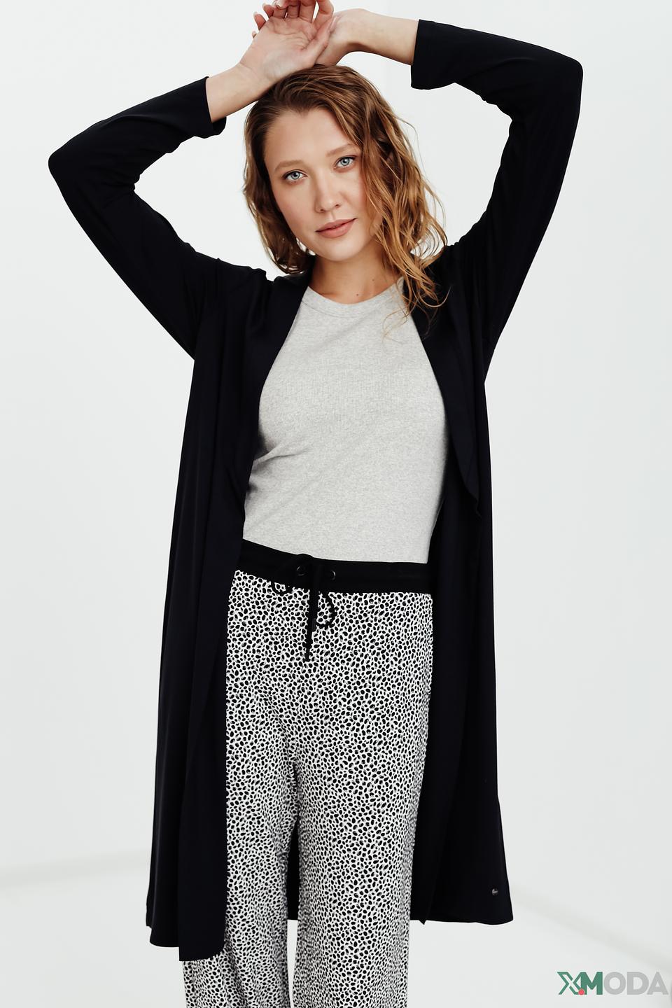 Кардиган Olsen черный длинный