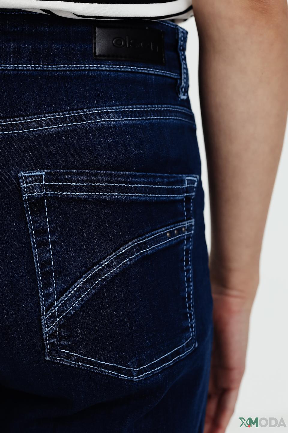 Джинсы Olsen с необработанным краем синие