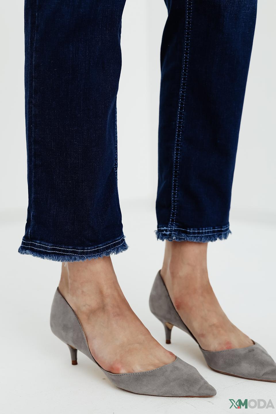 Джинсы Olsen с необработанным краем синие