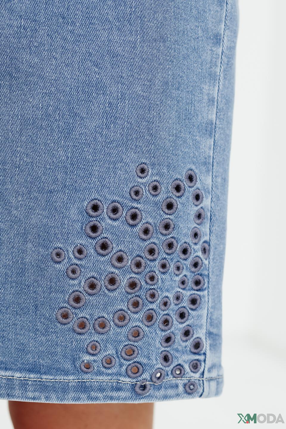 Юбка Taifun деним с вышивкой