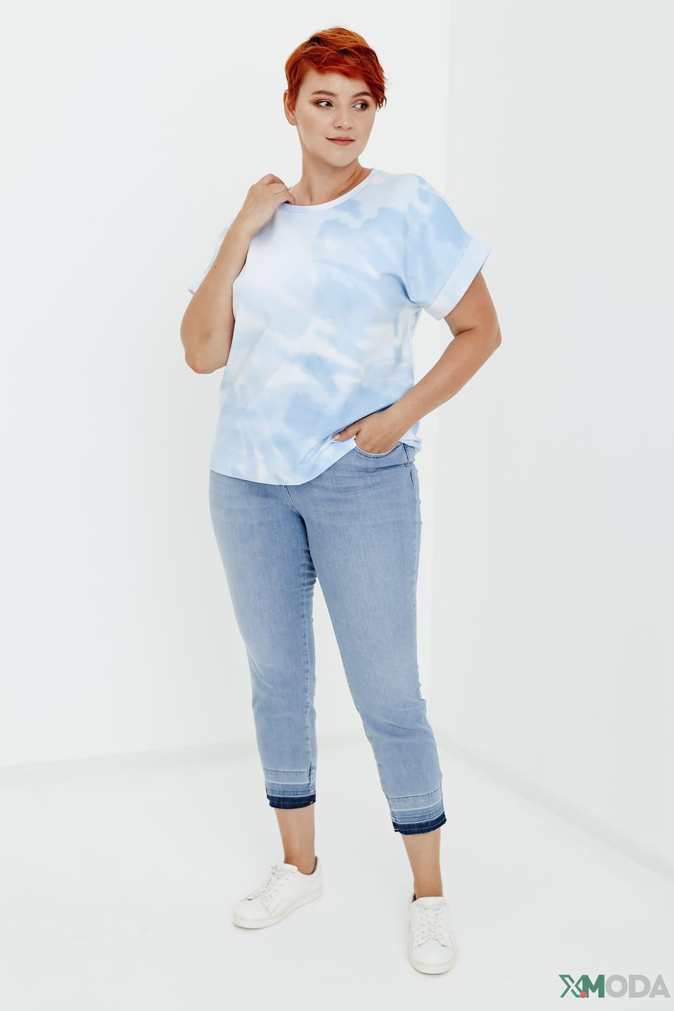 Джинсы Samoon капри голубые