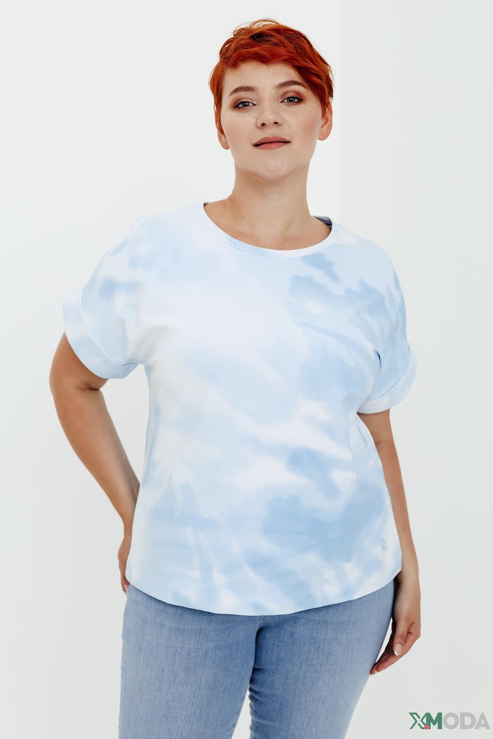 Пуловер Frapp с эффектом tie-dye голубой