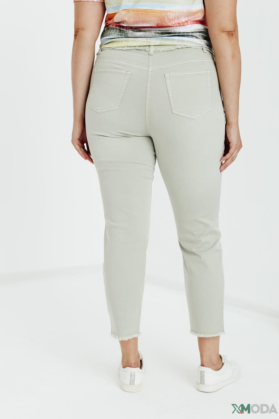 Брюки Samoon серые с необработанным краем