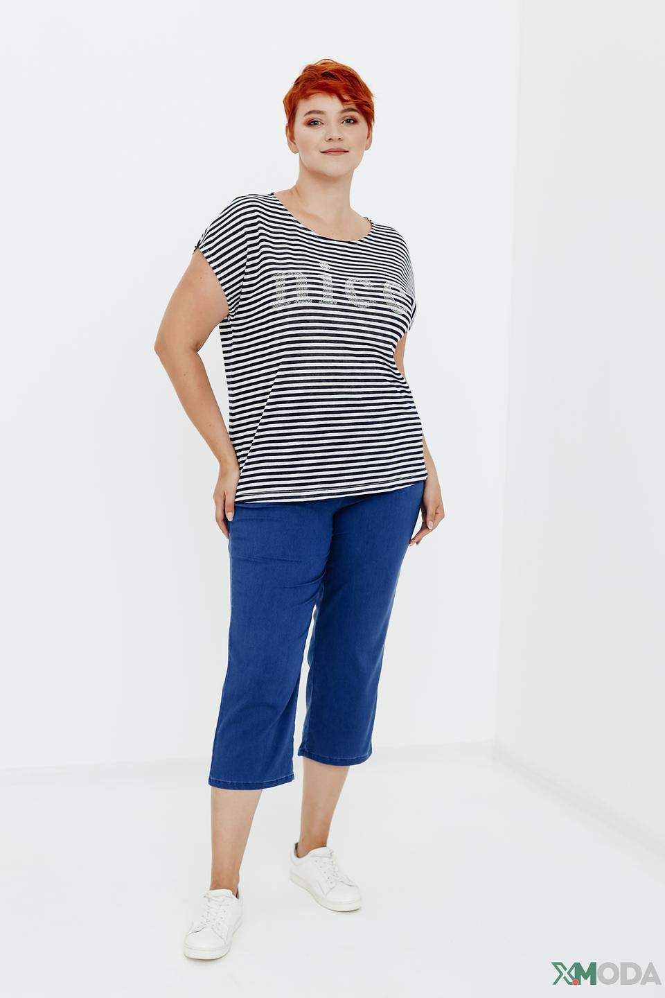 Футболка Via Appia в полоску черная