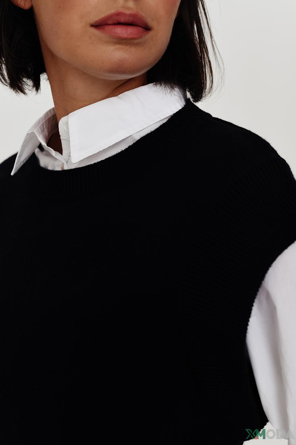 Жилет Oui чёрный базовый